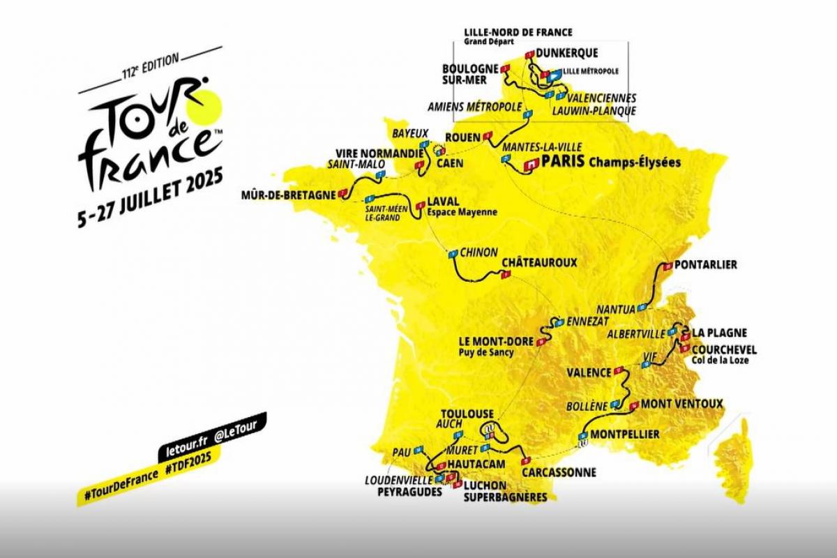 le parcours Tour de France en 2025