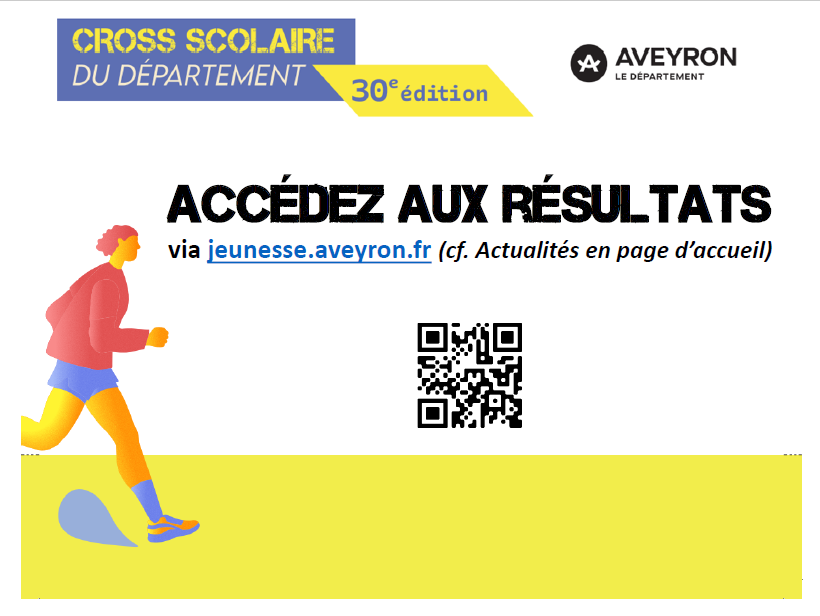 Affiche avec QR code pour accéder aux résultats